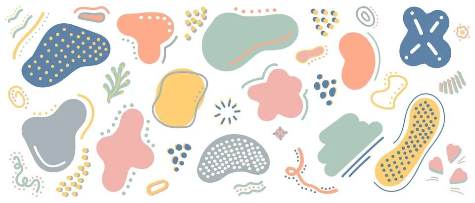 Colorful abstract shapes pattern for creative designs and backgrounds Illustrazione stock
