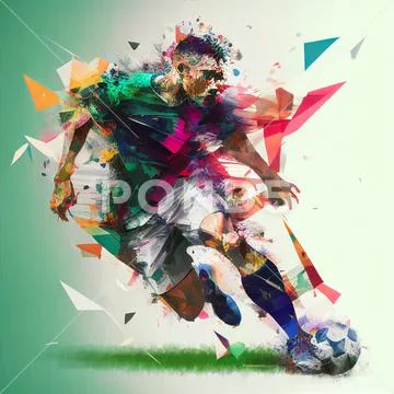 Colorful abstract soccer background. Soccer poster. Football background ...