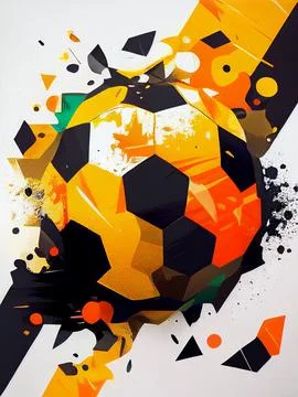 Colorful abstract soccer background. Soccer poster. Football background. Football  poster Stock Illustration