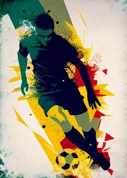 Colorful abstract soccer background. Soccer poster. Football background. Football  poster Stock Illustration