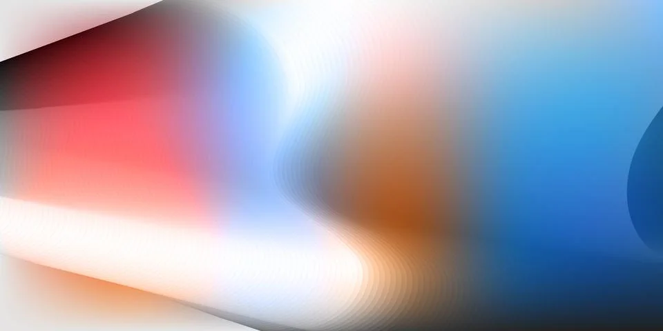 Colorful Abstract Soft Gradient Background with Red Blue Orange Blend Stock Illustration