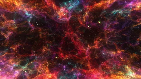 Colorful Abstract Space Nebula Background Stock Footage 314097230