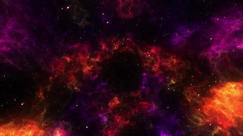 Colorful Abstract Space Nebula Background Stock Footage 314097284