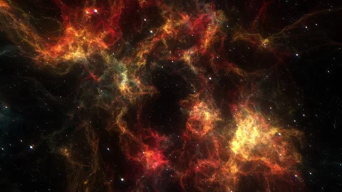 Colorful Abstract Space Nebula Background Stock Footage 314097459