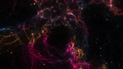 Colorful Abstract Space Nebula Background Stock Footage 314097474