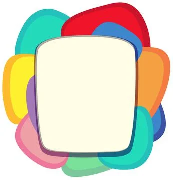 Colorful Abstract Speech Bubble Design Stock Illustration