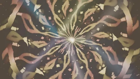 Colorful abstract spiral motion pattern with light effects Stock Footage 337385709