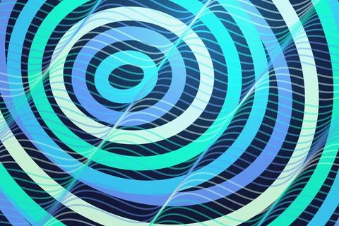 Colorful abstract spiral pattern with concentric circles Stock Photos