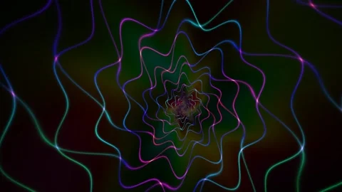 Colorful abstract spiral pattern with flowing lines in Stock Footage 340359215