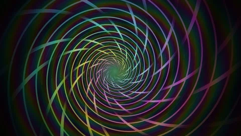 Colorful abstract spiral pattern in motion Stock Footage 340300700