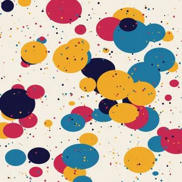 Colorful abstract splatter dots pattern design background Stock Illustration