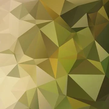 Colorful abstract square background from triangles, green and yellow gradient Stock Illustration