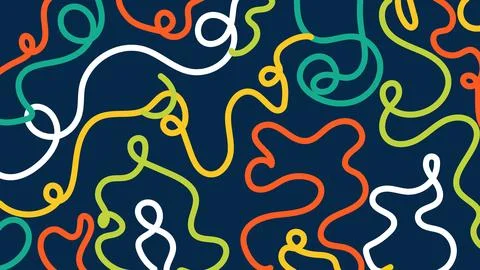Colorful abstract squiggle background Stock Illustration