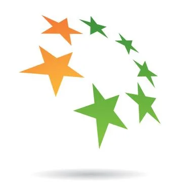 Colorful Abstract Star Icon Stock Illustration