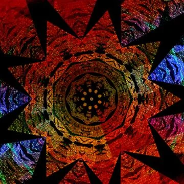Colorful Abstract Star Pattern. Geometric Background Design. Modern Mandala Art. Stock Illustration