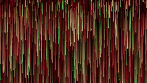 Colorful abstract stream of lines flowing on a black background. Motion. Narrow Stock Footage 198919720