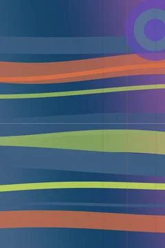 Colorful abstract striped pattern with layered bands in blue, purple, green.. Illustrazione stock