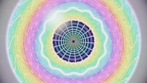 Colorful abstract swirl with circular patterns and light effects Stock Footage 337927182