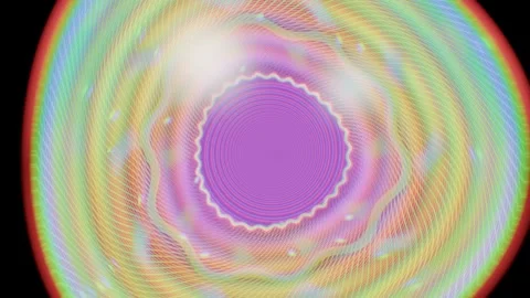 Colorful abstract swirl pattern with bright lights and depth Stock Footage 337411725