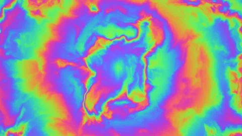 Colorful abstract swirl pattern with bright neon hues Stock Footage 338289065