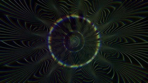 Colorful abstract swirl pattern with circular design Stock Footage 339966397