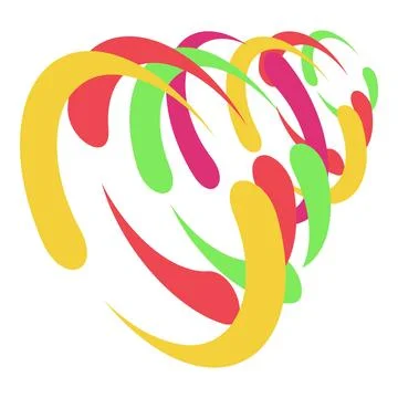 Colorful abstract swirls creating dynamic visual flow Stock Illustration