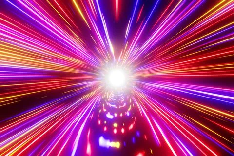 Colorful abstract technology big data digital background. 3d rendering. Abstract Stock Illustration