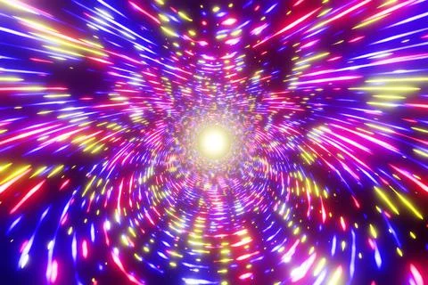 Colorful abstract technology big data digital background. 3d rendering. Abstract Stock Illustration