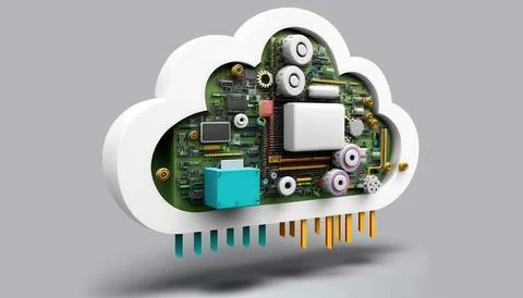 Colorful abstract technology cloud computing sharp 스톡 일러스트