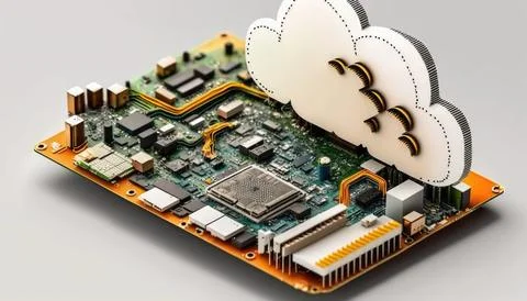 Colorful abstract technology cloud computing sharp イラスト素材