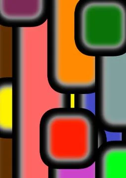 Colorful abstract template for text from rounded rectangles. Illustrazione stock