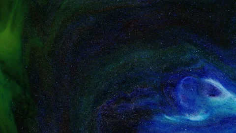 Colorful abstract texture of liquid marble, liquid art. Abstract blue green Stock Footage 213348108
