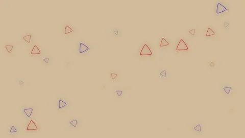 Colorful abstract triangle scatter pattern on neutral background Stock Footage 317871234
