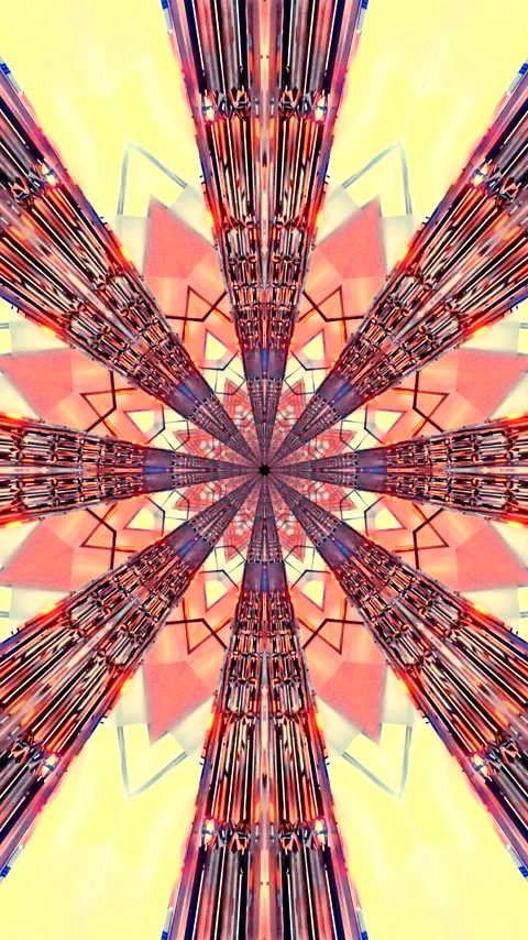 Colorful abstract tunnel with dynamic patterns creating a seamless loop for.. Stock Footage 320357449