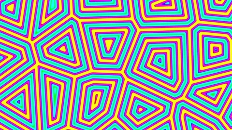 Colorful Abstract Turtle Shell Fluid Cells Retro Motion Background Loop Small Stock Footage 69731511