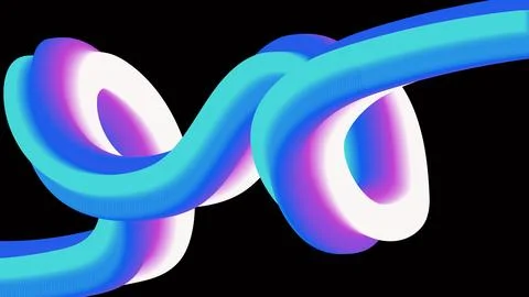 Colorful abstract twisted shape. 3D Flow Gradient Background. Isolated dyna.. Stock Illustration