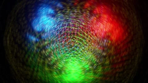 Colorful Abstract Twisting Wire Web Stock Footage 221446586