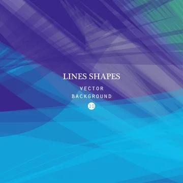 Colorful abstract vector background, blue, purple transparent wave lines shapes Stock Illustration