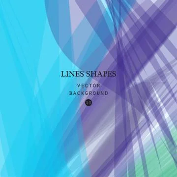 Colorful abstract vector background, blue, purple transparent wave lines shapes Stock Illustration