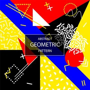 Colorful abstract vector background with creative geometric shapes. Bright Illustrazione stock