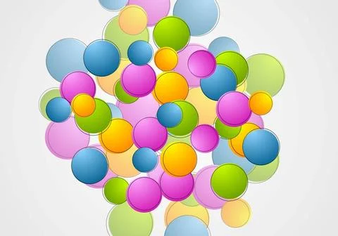 Colorful abstract vector circles background Colorful abstract circles back... Foto stock