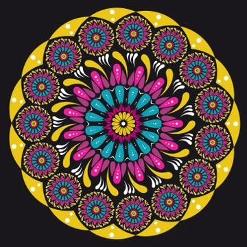 Colorful abstract vector mandala Stock Illustration