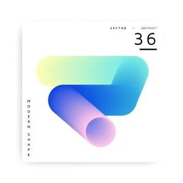 Colorful abstract vector modern shape Stock Illustration