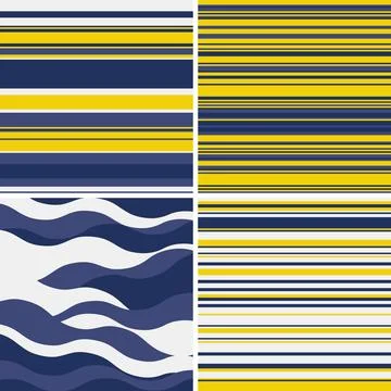 Colorful abstract vector set of striped backgrounds providing ready solutions Illustrazione stock