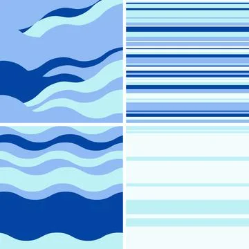 Colorful abstract vector set of striped backgrounds providing ready solutions Stock Illustration