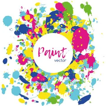Colorful abstract vector splatter paint Stock Illustration