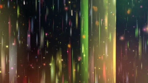 Colorful Abstract Vertical Light Streaks Rainbow Glitter Particles Overlay Stock Footage 336798780