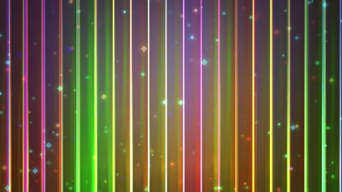 Colorful Abstract Vertical Lines with Sparkling Geometric Highlights Stock Footage 309243732