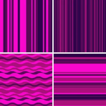 Colorful abstract wallpapers set featuring stripe-based designs ideal for mod Stock Illustration