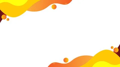Colorful Abstract Wave Border Background with Orange and Yellow Lines Stock Illustration